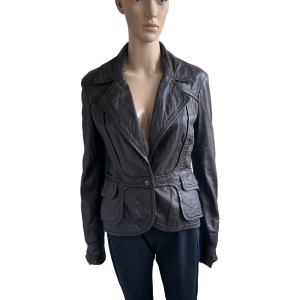Roberto Cavalli leren jas maat 38