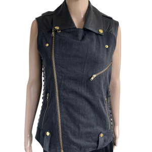 By Danie spijker/leer jasje maat 38